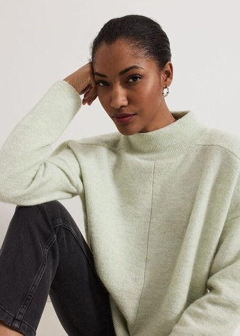 Phase Eight Jordan Alpaca Funnel Neck Knitwear Green Australia | AW8921754